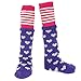 KF Baby Girl Non-Skid Stitched Ribbon Calf Socks [Set of 5 Pairs], 6 - 18 Months