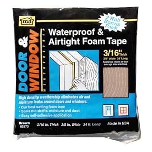 M-D Building Products 02873 High Density Foam Tape - Closed Cell - 2 Roll Bonus Pack