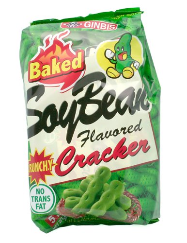 Ginbis Baked Soy Bean Flavored Crunchy Cracker by Ginbis
