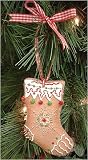 4 Gingerbread Stocking Christmas Ornament With Cookie Cutter & Recipe #241273
