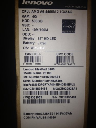 Lenovo IdeaPad S405 14