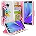 Galaxy Note 7 Case, Samsung Galaxy Note 7 Wallet Case, Wrist Stap Flip Folio [Kickstand Feature] Pu Leather Wallet Case with ID&Credit Card Slot For Galaxy Note 7, Sun Flower