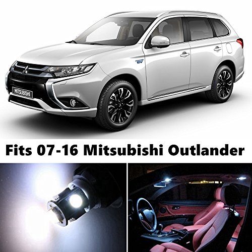 8 X Premium Xenon WHITE LED Lights Interior Package Upgrade for 2007-2016 Mitsubishi Outlander