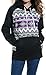 POGTMM Women's Long Sleeve Geometric Print Fleece Pullover Hoodied Sweatshirt Tops