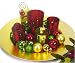 9-Piece Red, Green & Gold Christmas Votive Candle 