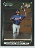 2008 Bowman Draft Chrome Baseball Cards # BDP52 Brandon Boggs (RC - Rookie Card) Texas Rangers - MLB Trading Card in a Protective Display Case