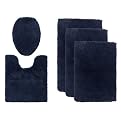 Modern Home Bath Rugs - Work Blue