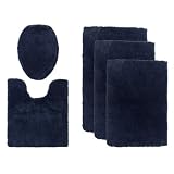 Modern Home Bath Rugs - Work Blue