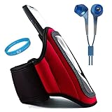 Red Durable Moisture Resistant Neoprene Protective Exercise Workout Armband ....