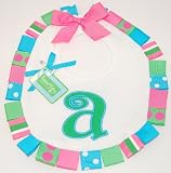 Mud Pie Initial Baby Initial Baby Personalized Bib, Letter A