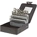 Precision Twist C60R41 High Speed Steel Short Length Drill Bit Set, Uncoated (Bright) Finish, 118 Degree Point, Wire Size, 60 piece, #60 to #1