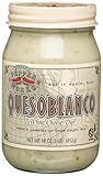 Texas Pepper Works Queso Blanco, White Cheese Dip, Mild, 16-Ounce Jars (Pack of 3)