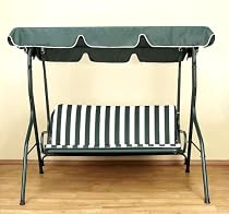 Metal Patio Swing Set Polyester Fabric 65"Wide