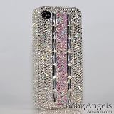 3D Swarovski Luxury AB Crystals Bling Case Cover for iphone 4 / 4s 100% Handcrafted by BlingAngels