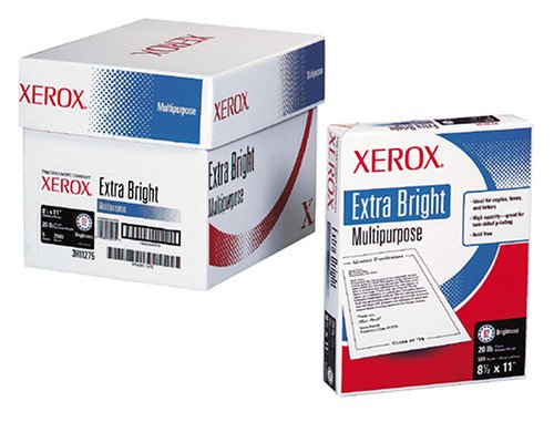 Office Product: Xerox Extra Bright Multipurpose Paper, 8 1/2in. x 11in., 20 Lb., 92 Brightness, Ream Of 500 Sheets