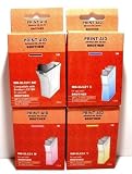 SET OF FOUR BROTHER LC970 COMPATIBLE INKJET CARTRIDGES - BLACK, CYAN, MAGENTA, YELLOW - DCP135C DCP150C DCP153C DCP157C MFC235C MFC260C