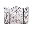 Espresso & Gold Leaf Fire Screen