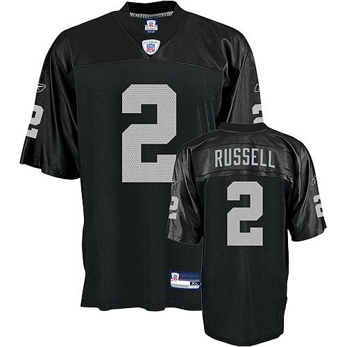 JaMarcus Russell Youth Jersey: Reebok Black Replica #2 Oakland Raiders Jersey