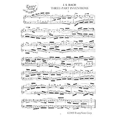 Bach J.S. 3-Part Inventions: Invention No. 1: Instantly download and print sheet music