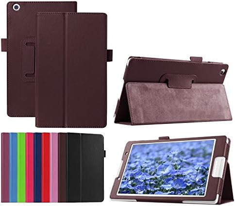 Lenovo Tab2 A8-50F Case - Folio PU Leather Protective Case Stand Cover Skin For 2015 Released 8 Inch Lenovo TAB 2 A8-50F Tablet (Brown)