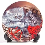 Bradford Exchange Emily and Elliott by Alexei Isakov Baskets of Love cat plate CP341