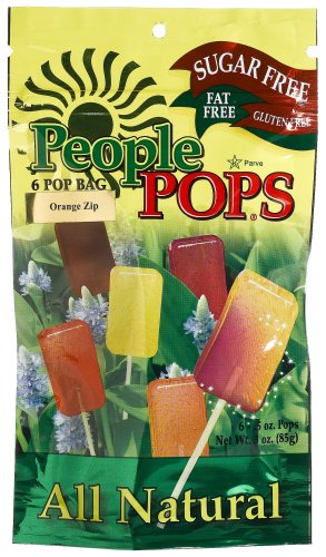 People Pops Orange Zip Pops, 6-Pop Bags (Pack of 12)