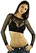 ToBeInStyle Women's Elastic Fishnet Long Sleeve Top