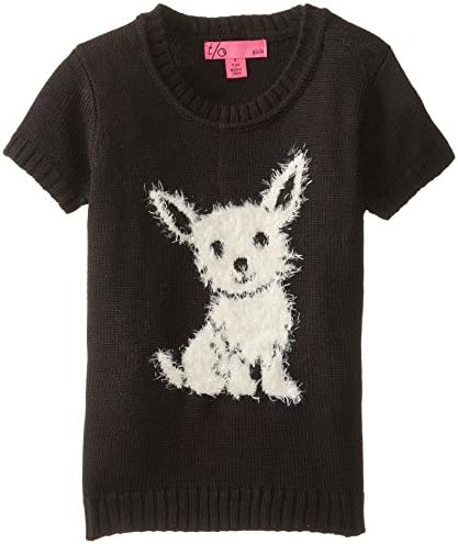 Take Out Little Girls' Short Sleeve Pullover with Chihuahua