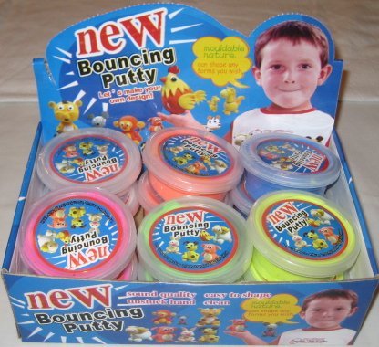 Childrens Toyshop  Toys : 12 Tubs of Bouncing Foam Putty In Counter Display---Great Kid's Toy