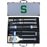 Bergamot Michigan State Spartans 8 Piece Bar-B-Que Tool Set w/ Steel Handles