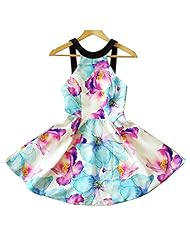 Floral Print Tropical Print Backless  Dress
