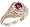 14k White Gold Edwardian Style Filigree Rhodolite Garnet Ring (sz 4)
