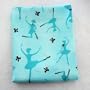 Ballet on Aqua Fabric (2 Yards Total)