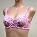  : Venus $53 Pink Exquisite Lace Sheer Bra #0305 sz 36C