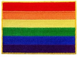 LGBT Rainbow Flag Embroidered Patch Iron-On Gay Rights Emblem