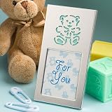 Adorable baby blue teddy bear picture frames (Set of 12)