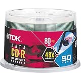  : TDK CD-R80CB50 700 MB/80-Minute 48x Data CD-R (50-Pack Spindle)