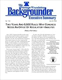 Two Years And 8,600 Rules: Why Congress Needs An Office Of Regulatory Analysis
