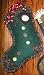 Clubhouse Green with Beads and Buttons Christmas Stockings and Gifts and Parties Hanging Stockings of Quilting Cotton Fabric Handcrafted Keepsakes Personalized with Picture Frames