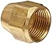 Anderson Metals 54014-04 Brass Tube Fitting, Short Flare Nut, 1/4
