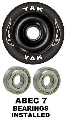 Yak Scat II Full Metal Core Wheel 100mm BLACK with Abec 7 Bearings Installed