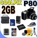 cheap Nikon Coolpix P80 10.1MP 18x Optical Zoom Digital Camera 26114 2GB SD Memory Card BigVALUEInc Accessory Saver Bundle + MORE