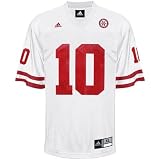 adidas Nebraska Cornhuskers #10 White Replica Football Jersey