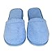 Arus Women's Turkish Organic Terry Cotton Cloth Spa Slippers One Size Fits Most, Sky Blue with Black Sole