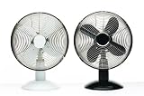 Deco Breeze Colored Metal Table Top Fan in Black