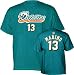 Dan Marino Miami Dolphins Aqua Name and Number T-Shirt