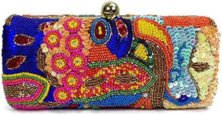 Tarini Women's Evening Box Clutch Sequins encrusted Moulin Rouge Theme clutch