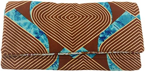 African Kitenge Fabric Tri-Fold Womens Multi-Colored Wallet (Hand Made in Uganda)