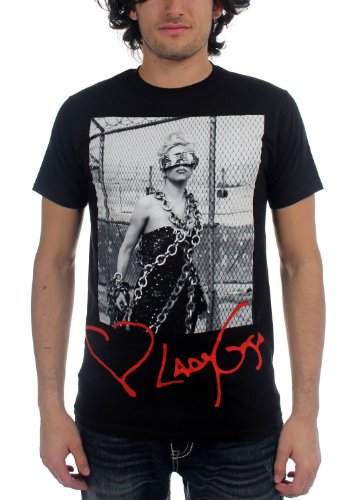 Lady Gaga Cigarettes Adult S/S T-Shirt In Black, Size: Large, Color: Black
