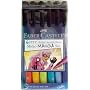 Faber Castell PITT Artist Pens Shojo Manga Drawing Set of Six Assorted Colors Pens